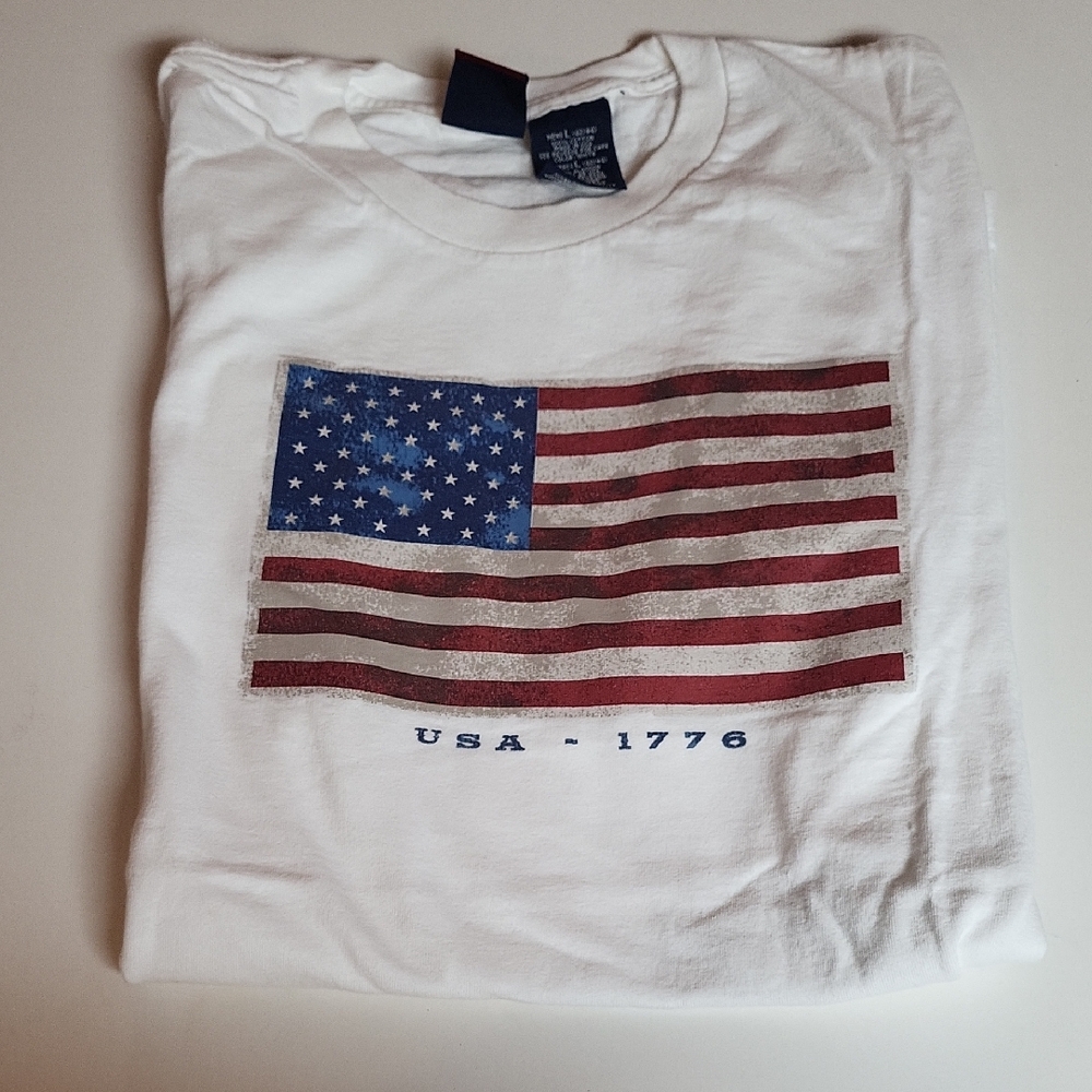 White USA Flag T-Shirt